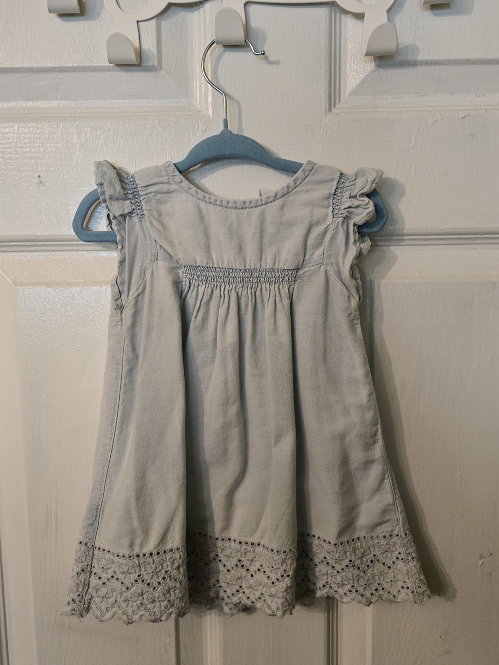 GAP Light Blue Eyelet-Hem Girls Dress